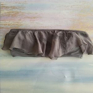 VS Pink Olive Bandeau bikini Top flowy sz Large